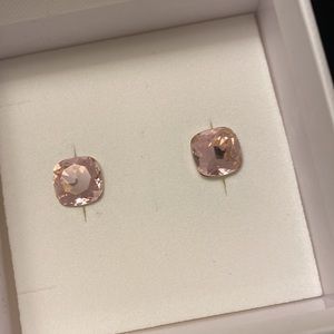 Pink stud earrings